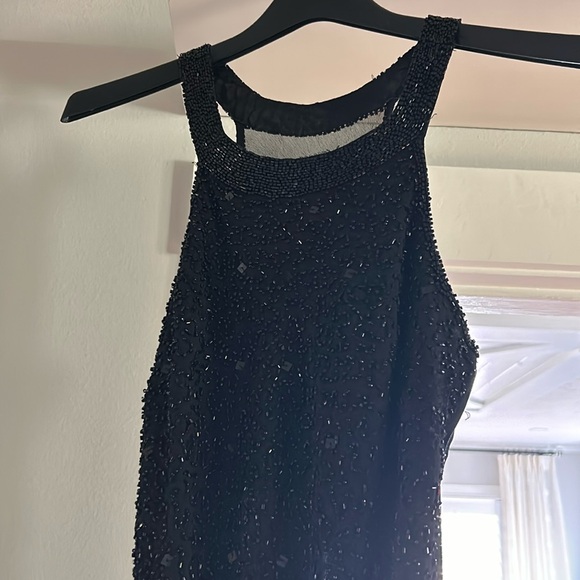 Adrianna Papell elegant fitted fully beaded long evening gown. - Picture 1 of 8